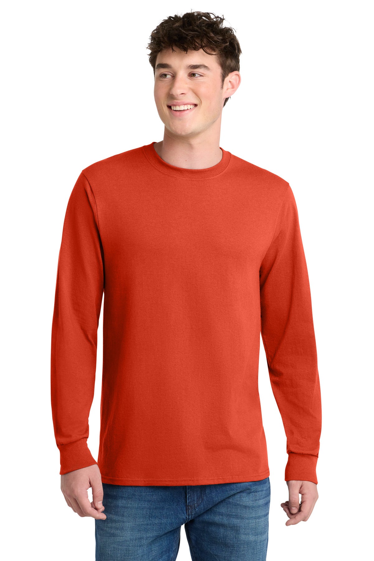 Port & Company Long Sleeve Core Blend Tee – Orange