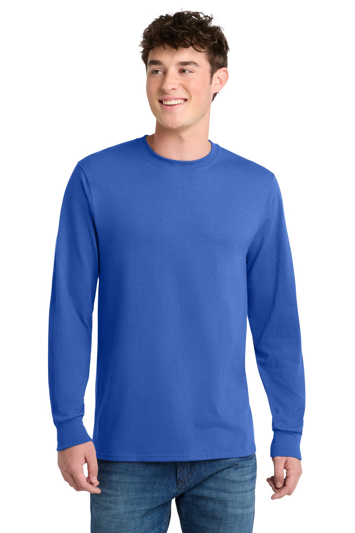 Port & Company Long Sleeve Core Blend Tee – Royal
