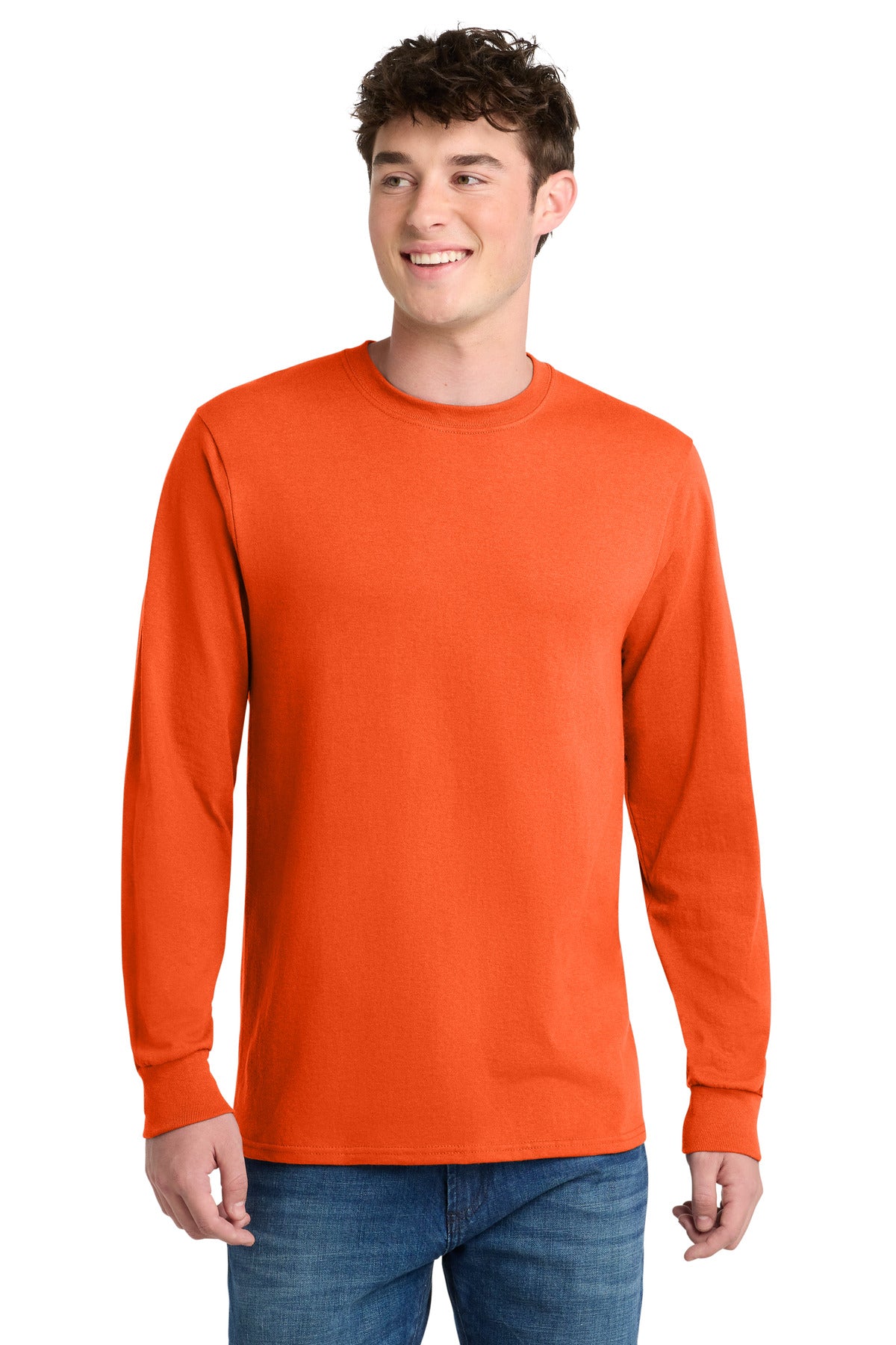 Port & Company Long Sleeve Core Blend Tee – Safety Orange