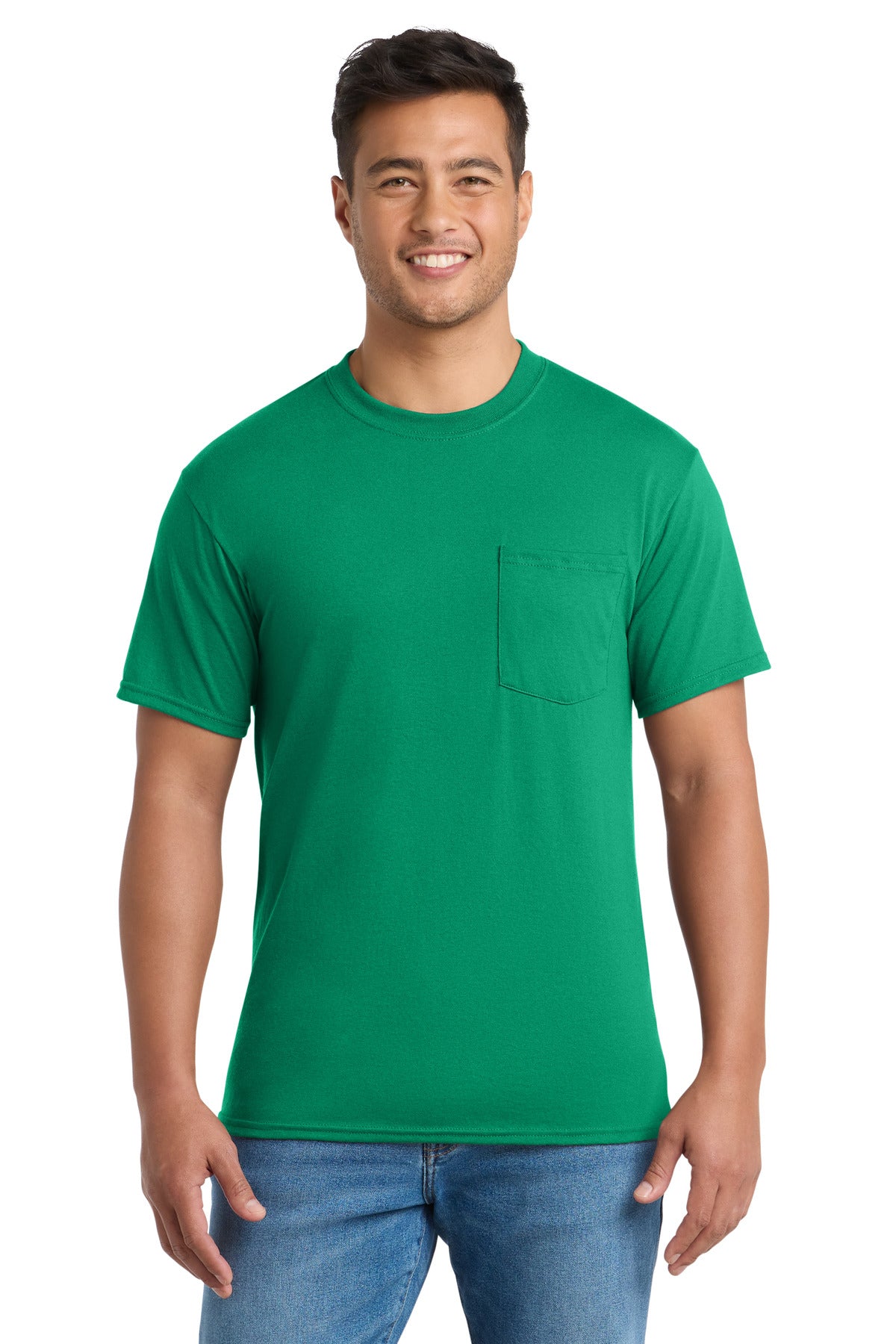 Port & Company Core Blend Pocket Tee – Kelly