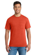 Port & Company Core Blend Pocket Tee – Orange
