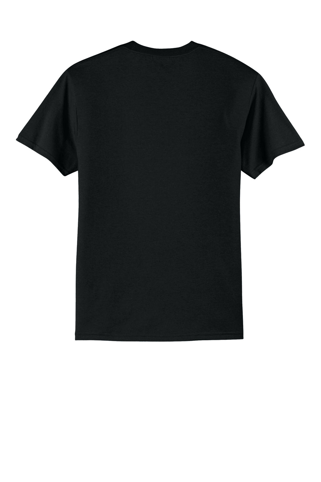 Port & Company Core Blend Tee – Jet Black – flat back