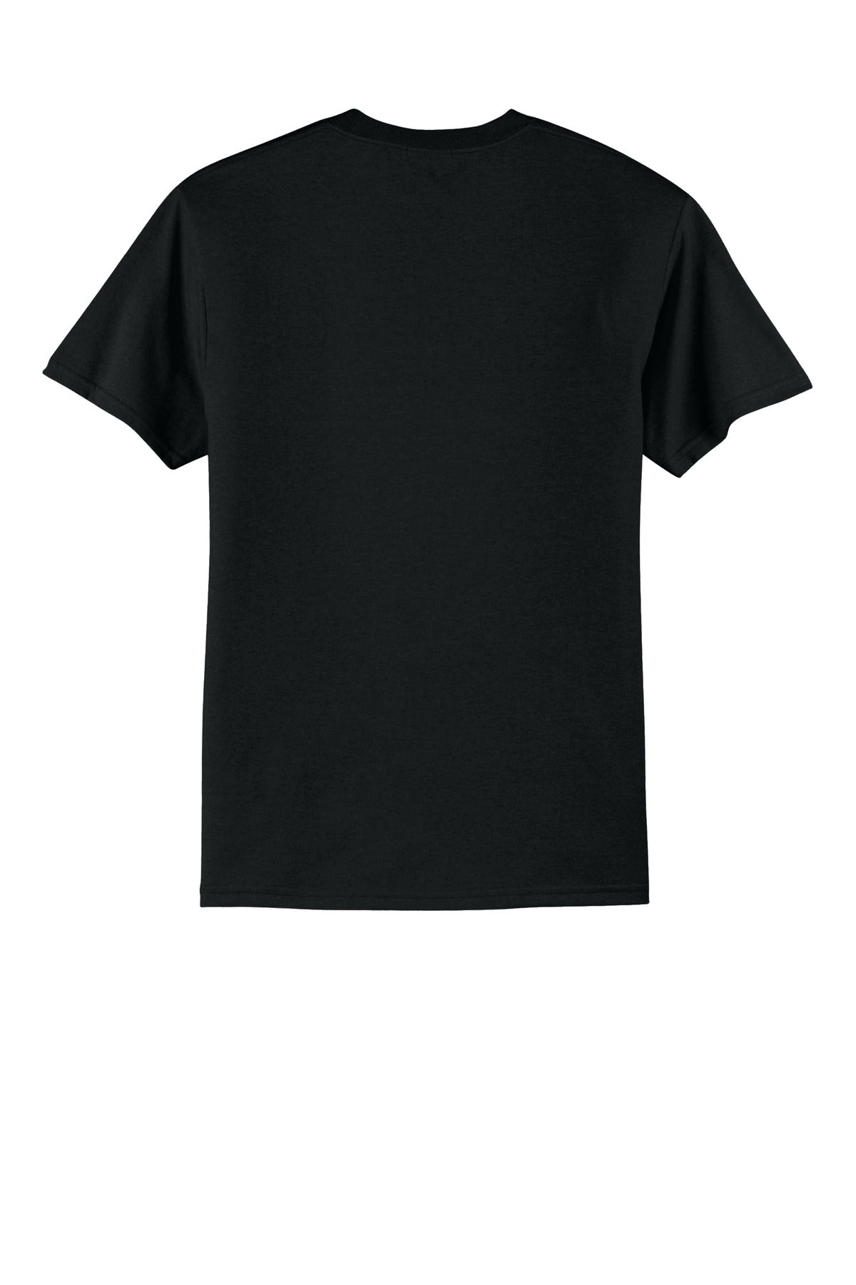 Port & Company Core Blend Tee – Jet Black – flat back