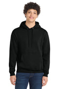 Port & Company Tall Core Fleece Pullover Hooded Sweatshirt – Jet Black
