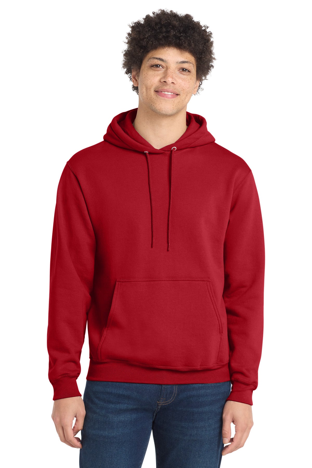Port & Company Tall Core Fleece Pullover Hooded Sweatshirt – Red