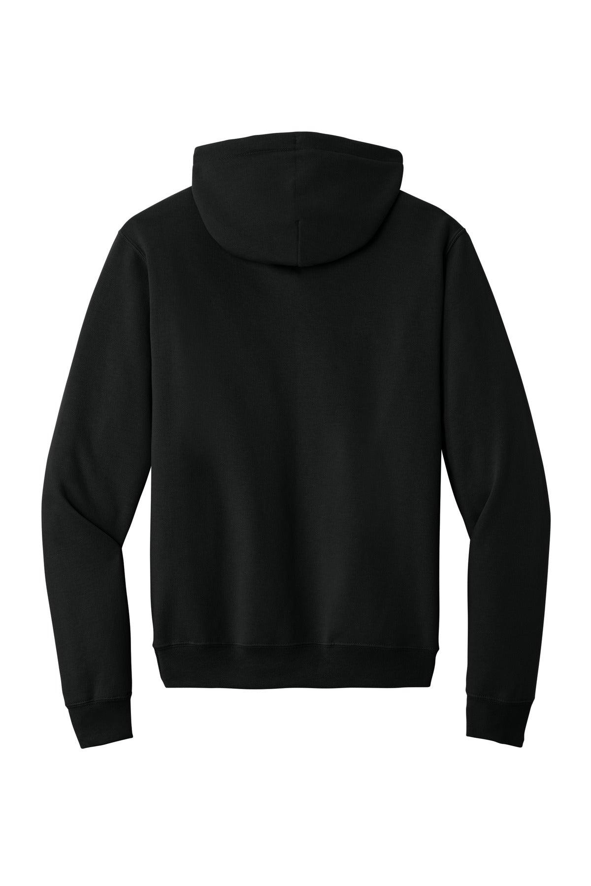 Port & Company Core Fleece Pullover Hooded Sweatshirt – Jet Black – flat back