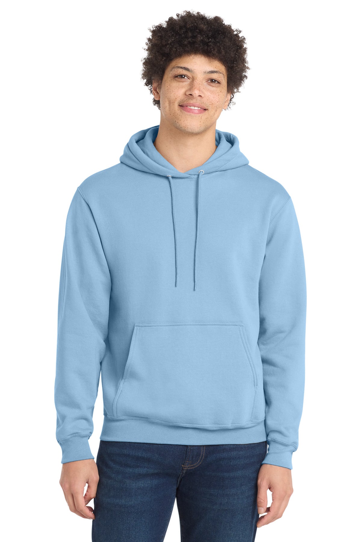 Port & Company Core Fleece Pullover Hooded Sweatshirt – Light Blue