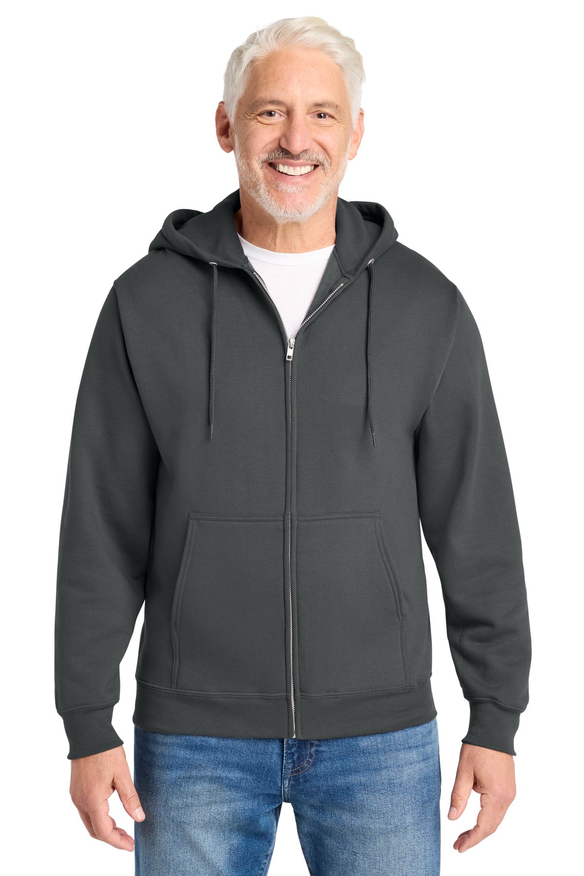 Port & Company Core Fleece Full-Zip Hooded Sweatshirt – Charcoal