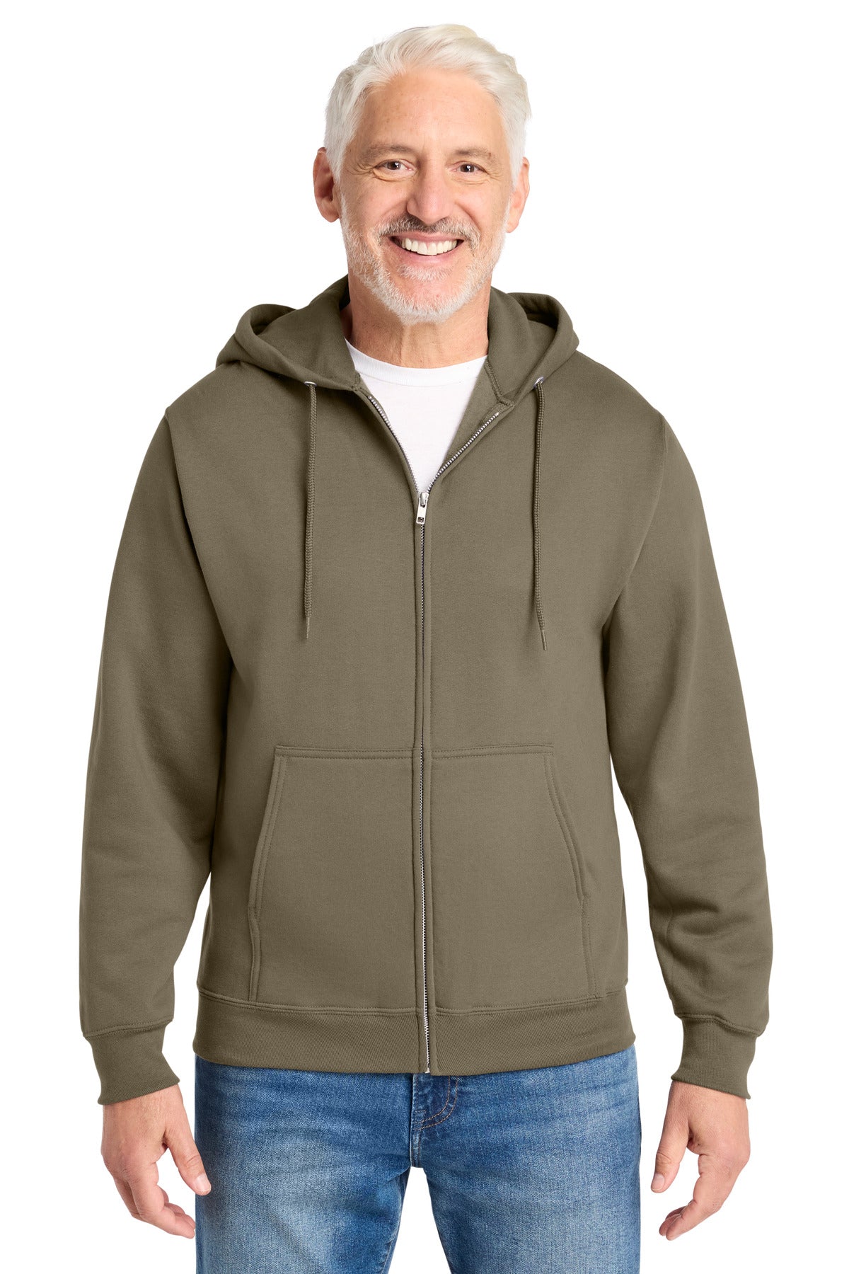 Port & Company Core Fleece Full-Zip Hooded Sweatshirt – Coyote Brown