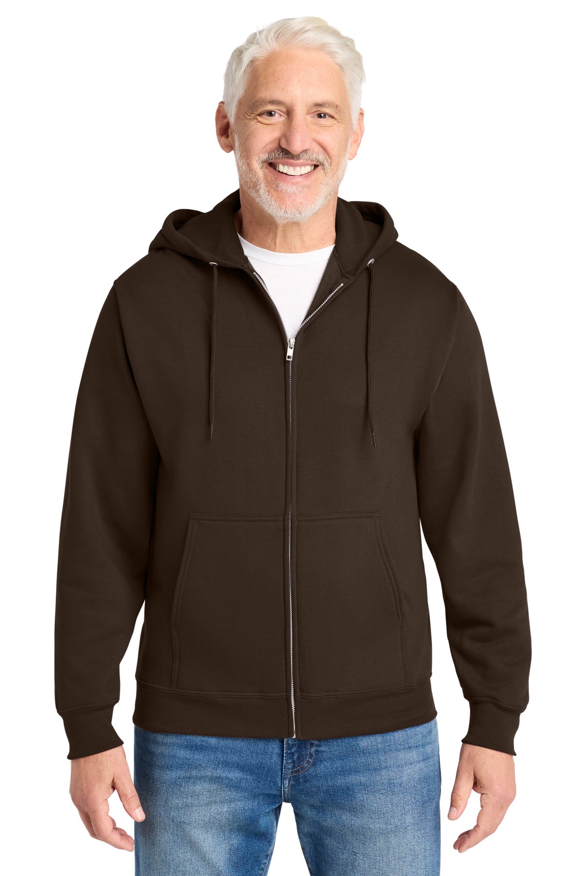 Port & Company Core Fleece Full-Zip Hooded Sweatshirt – Dark Chocolate Brown