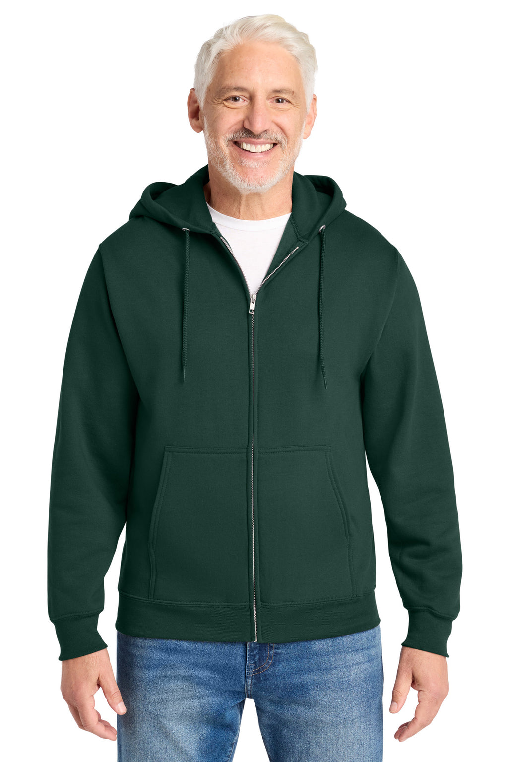 Port & Company Core Fleece Full-Zip Hooded Sweatshirt – Dark Green