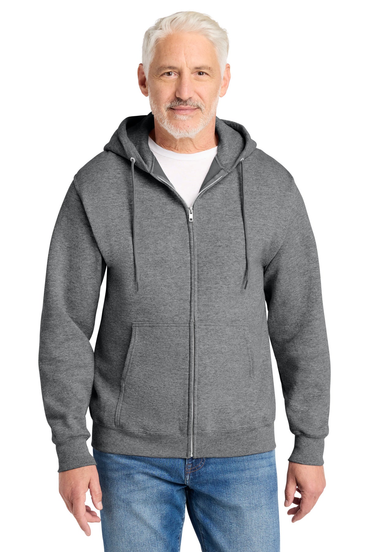 Port & Company Core Fleece Full-Zip Hooded Sweatshirt – Graphite Heather