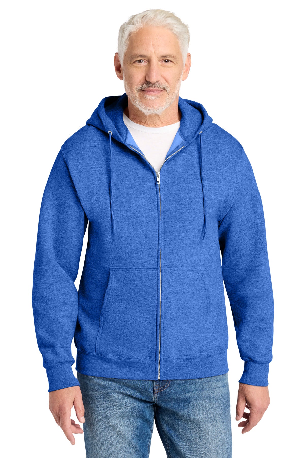 Port & Company Core Fleece Full-Zip Hooded Sweatshirt – Heather Royal