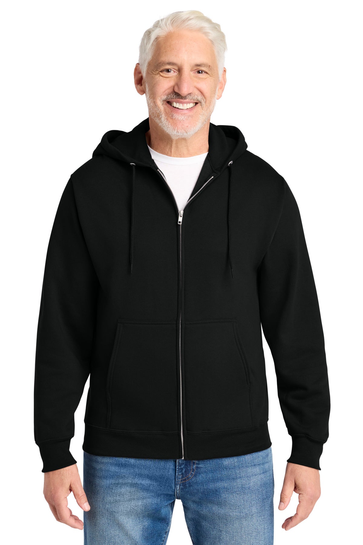 Port & Company Core Fleece Full-Zip Hooded Sweatshirt – Jet Black