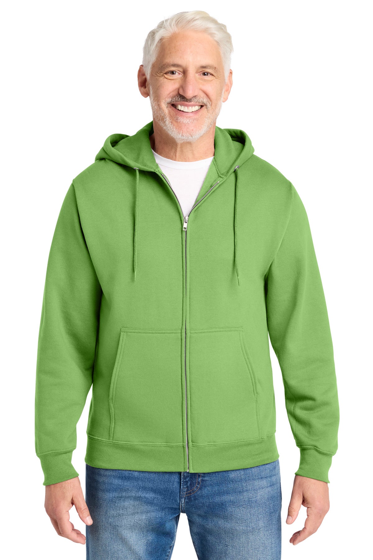 Port & Company Core Fleece Full-Zip Hooded Sweatshirt – Lime