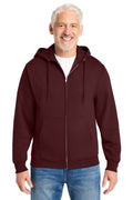 Port & Company Core Fleece Full-Zip Hooded Sweatshirt – Maroon