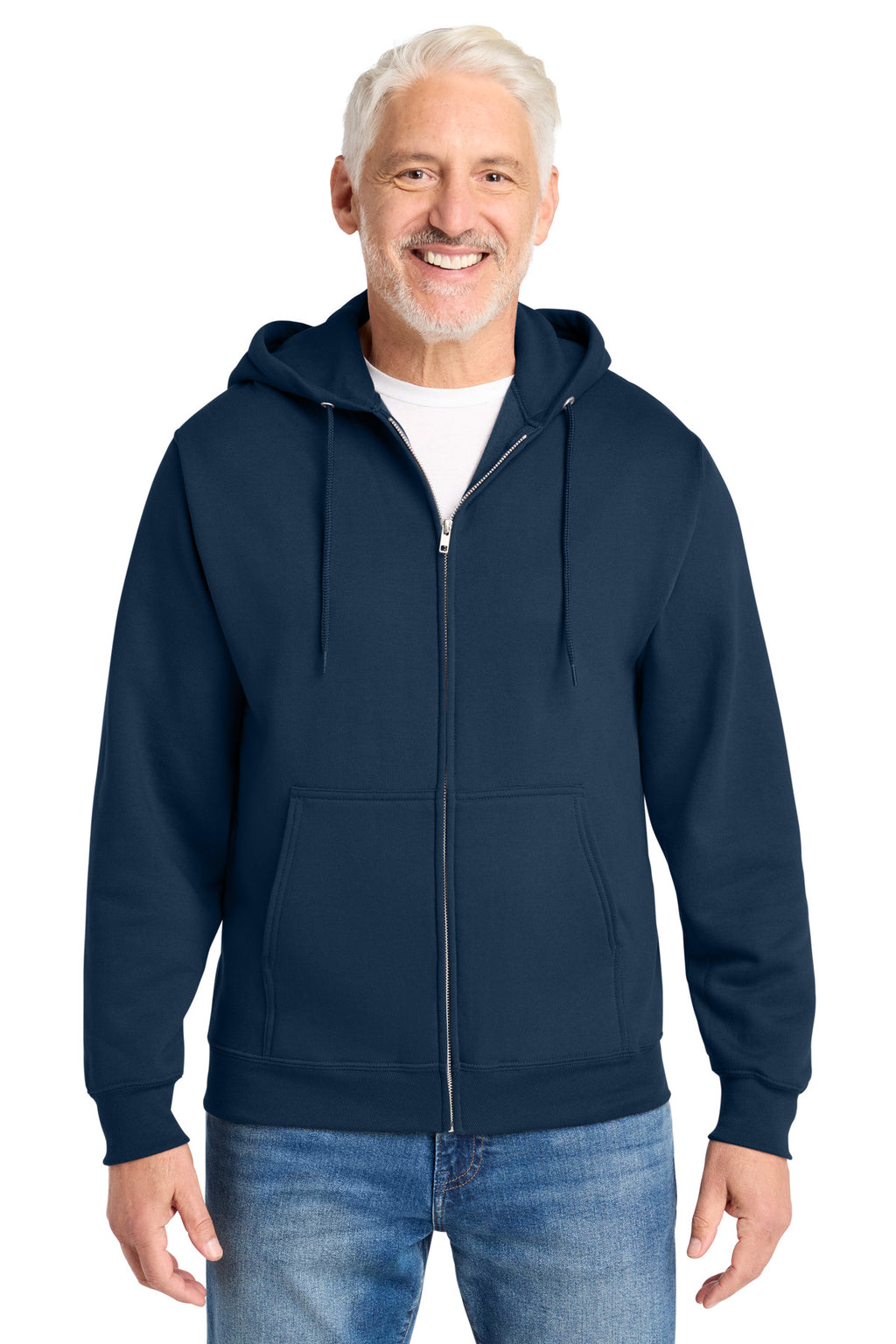 Port & Company Core Fleece Full-Zip Hooded Sweatshirt – Navy