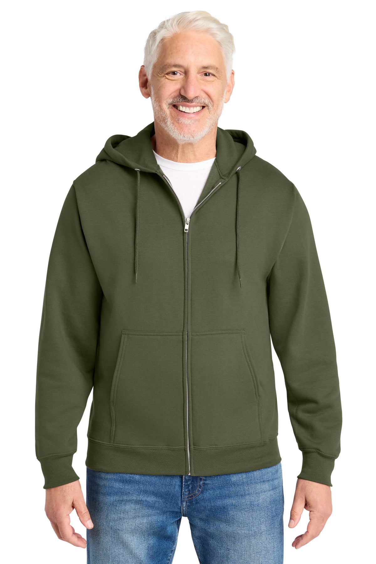 Port & Company Core Fleece Full-Zip Hooded Sweatshirt – Olive Drab Green
