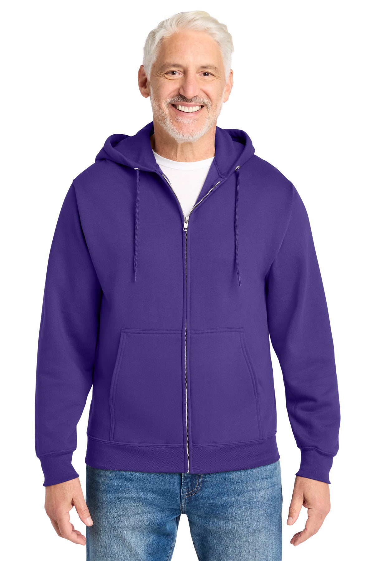 Port & Company Core Fleece Full-Zip Hooded Sweatshirt – Purple