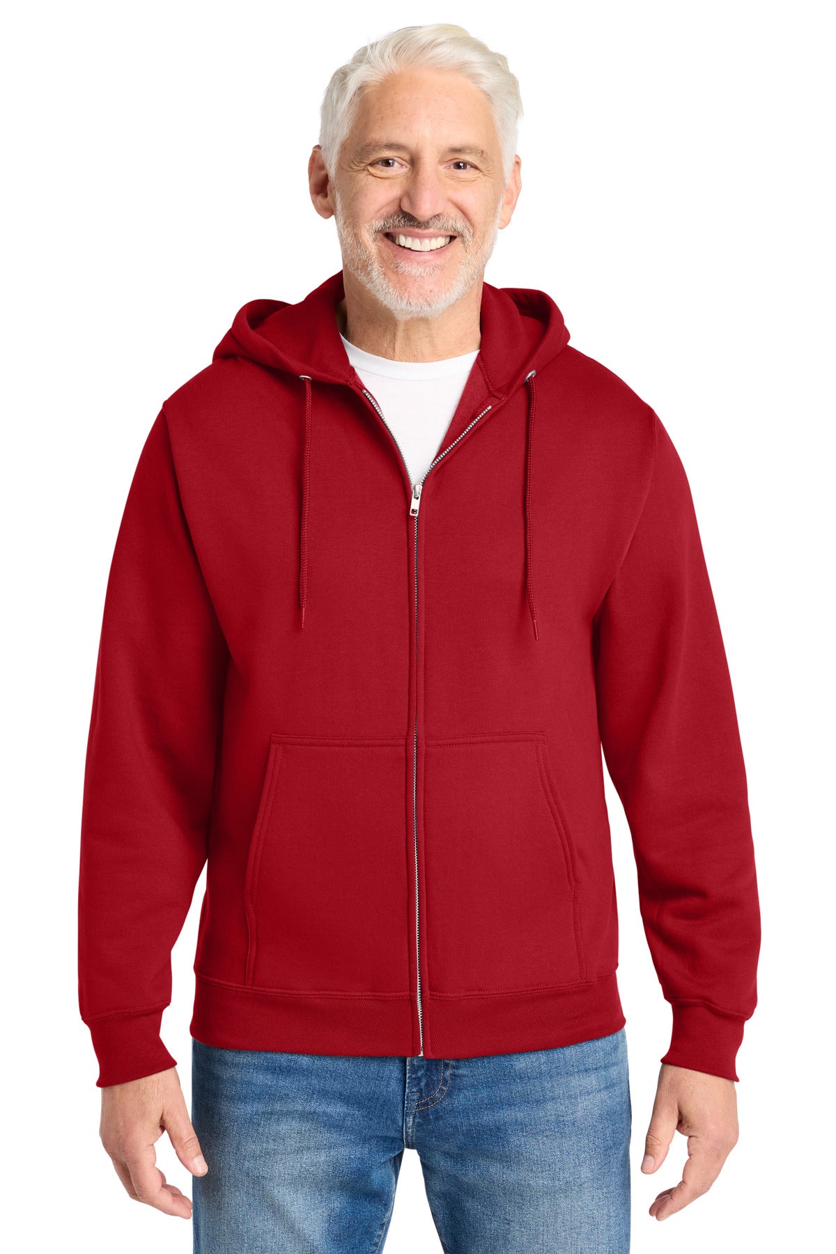 Port & Company Core Fleece Full-Zip Hooded Sweatshirt – Red