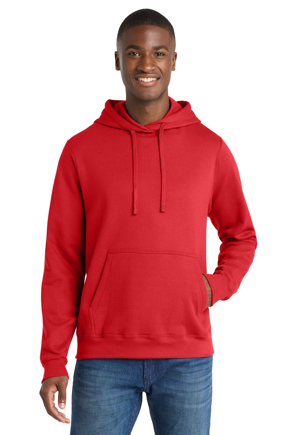 Port & Company Fan Favorite Fleece Pullover Hooded Sweatshirt – Bright Red