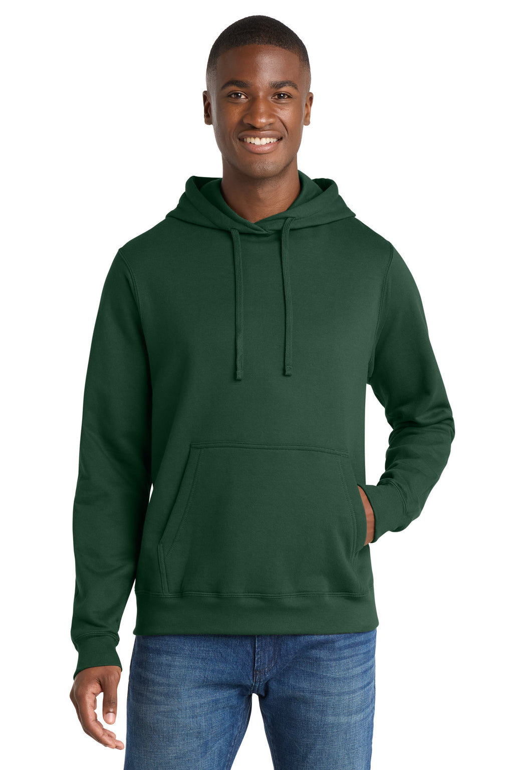 Port & Company Fan Favorite Fleece Pullover Hooded Sweatshirt – Forest Green