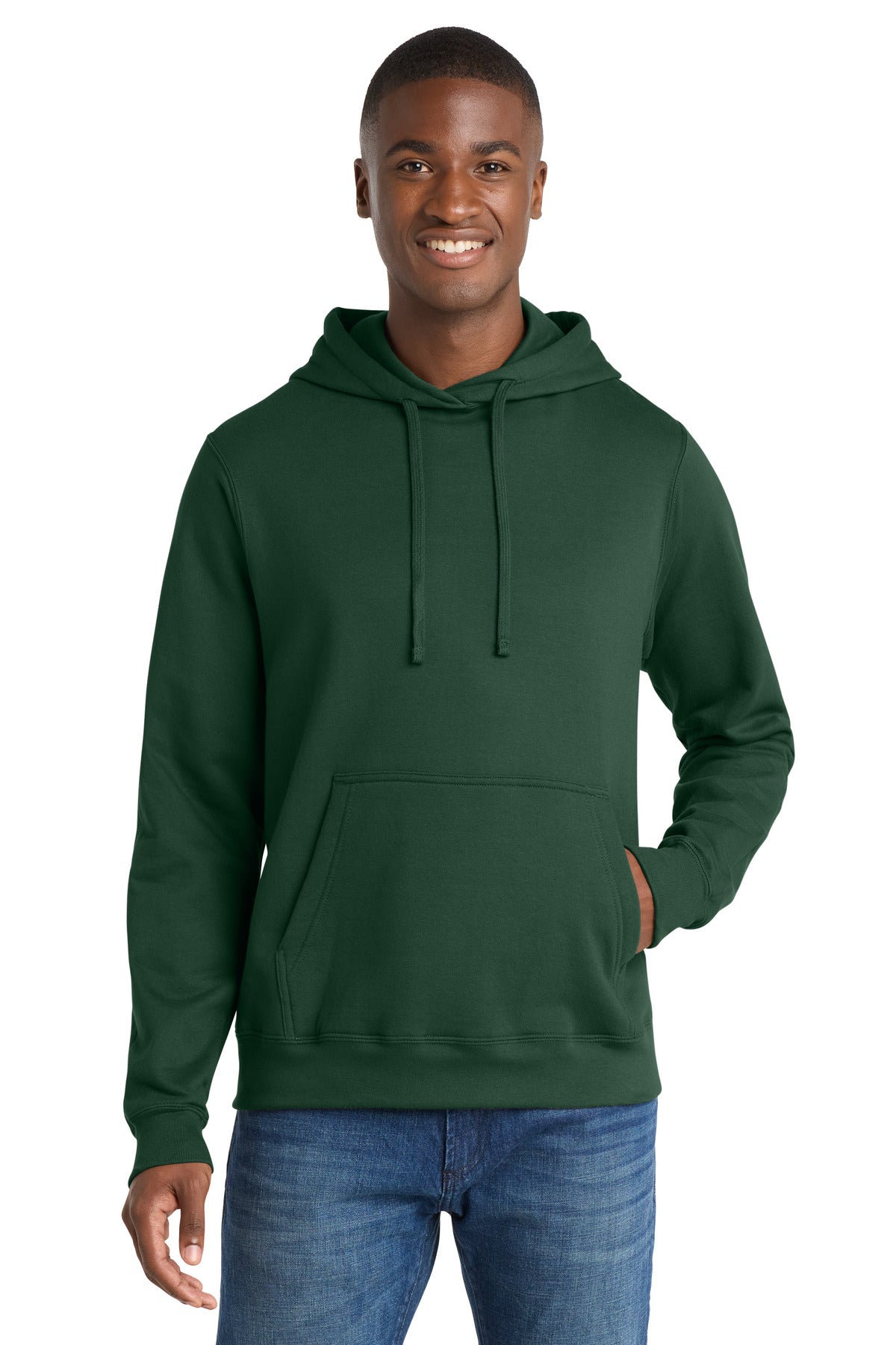 Port & Company Fan Favorite Fleece Pullover Hooded Sweatshirt – Forest Green