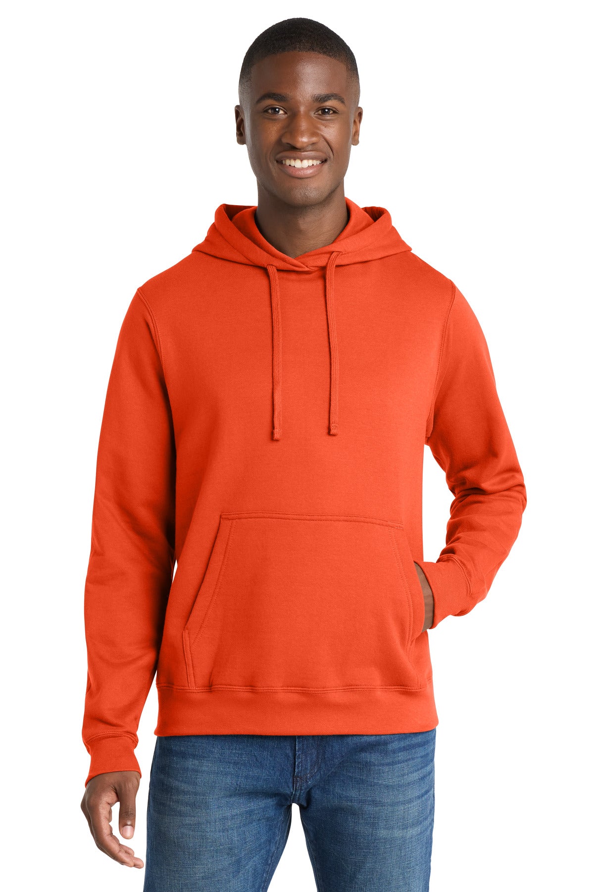 Port & Company Fan Favorite Fleece Pullover Hooded Sweatshirt – Orange