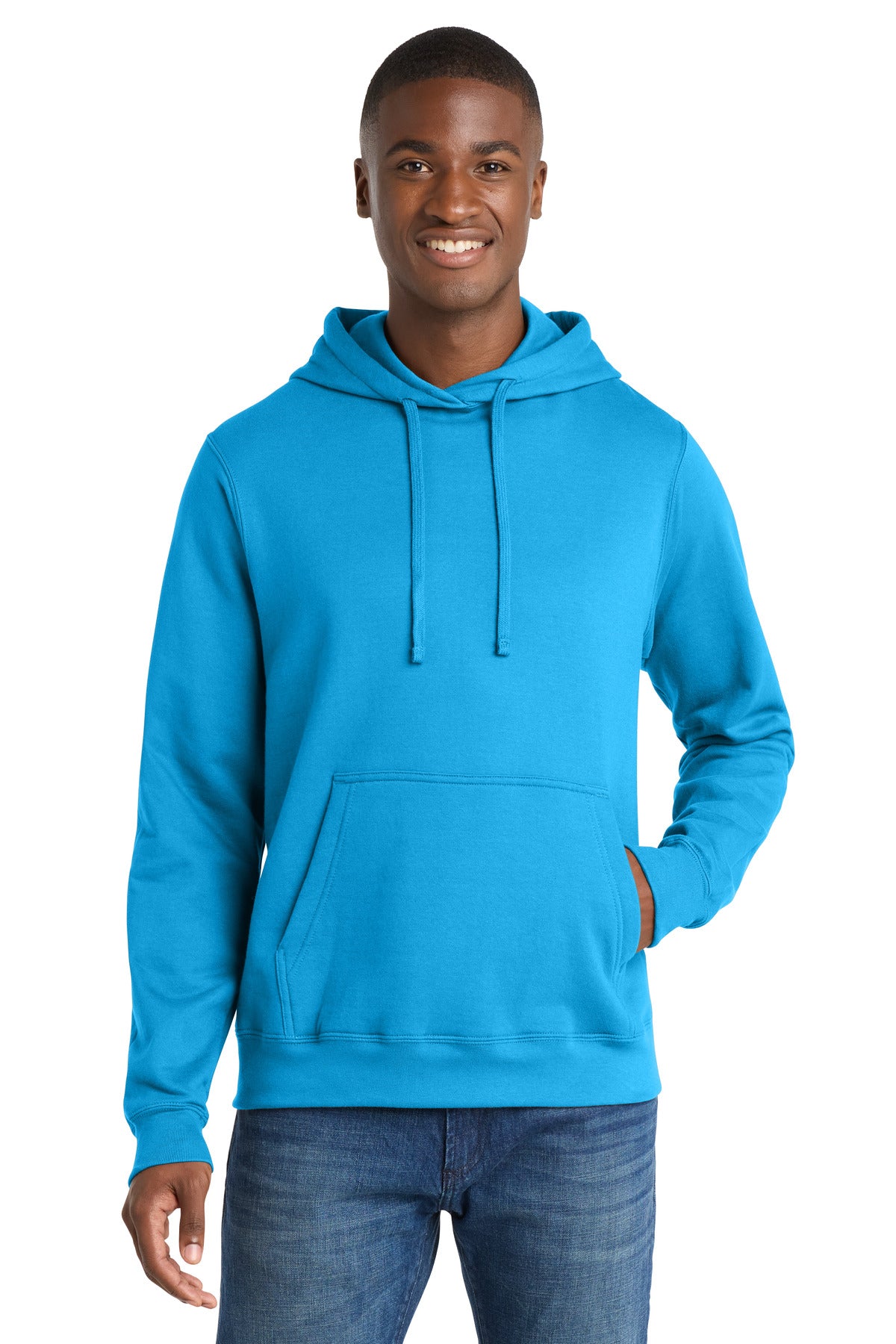 Port & Company Fan Favorite Fleece Pullover Hooded Sweatshirt – Sapphire