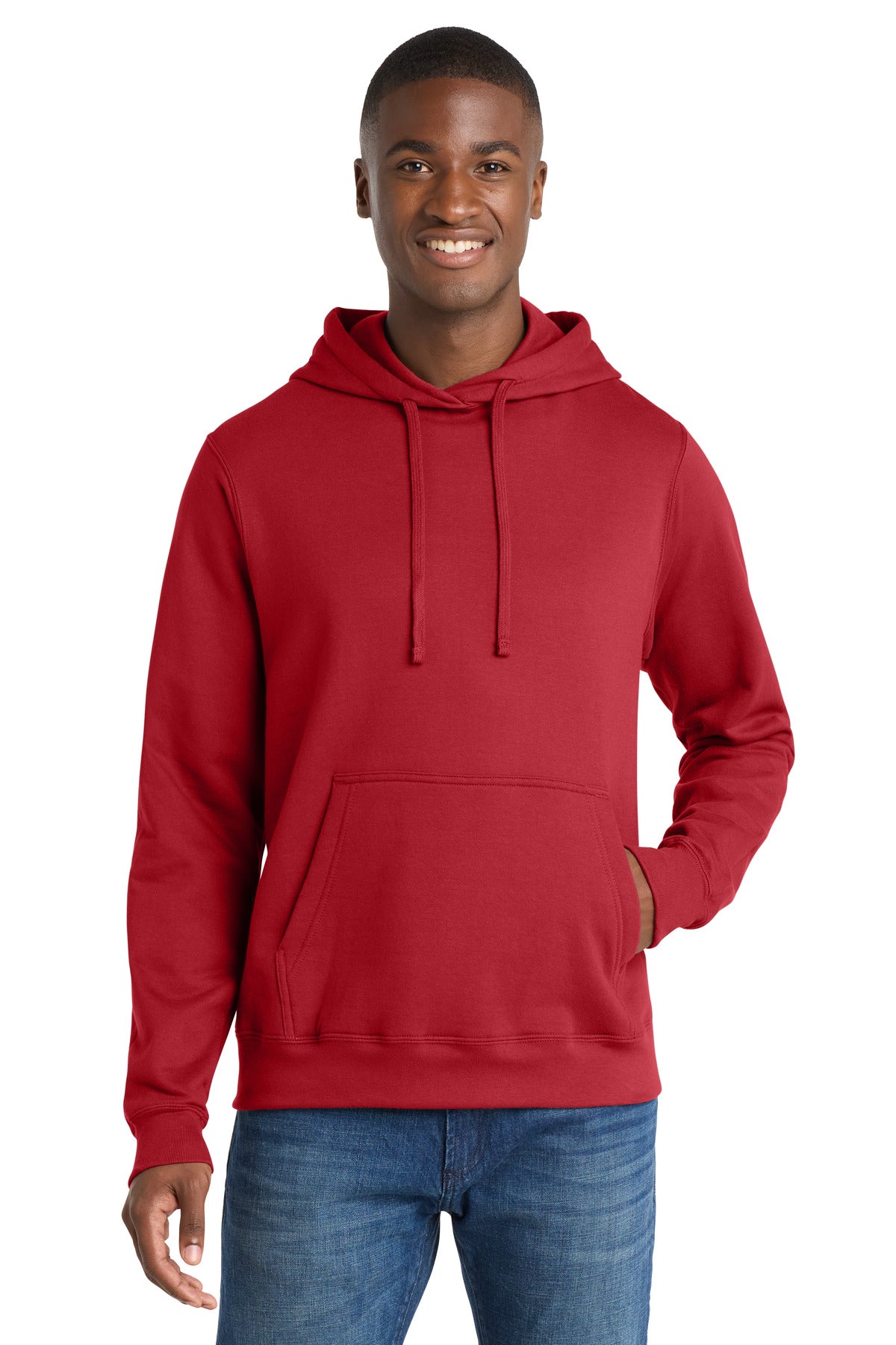 Port & Company Fan Favorite Fleece Pullover Hooded Sweatshirt – Team Cardinal