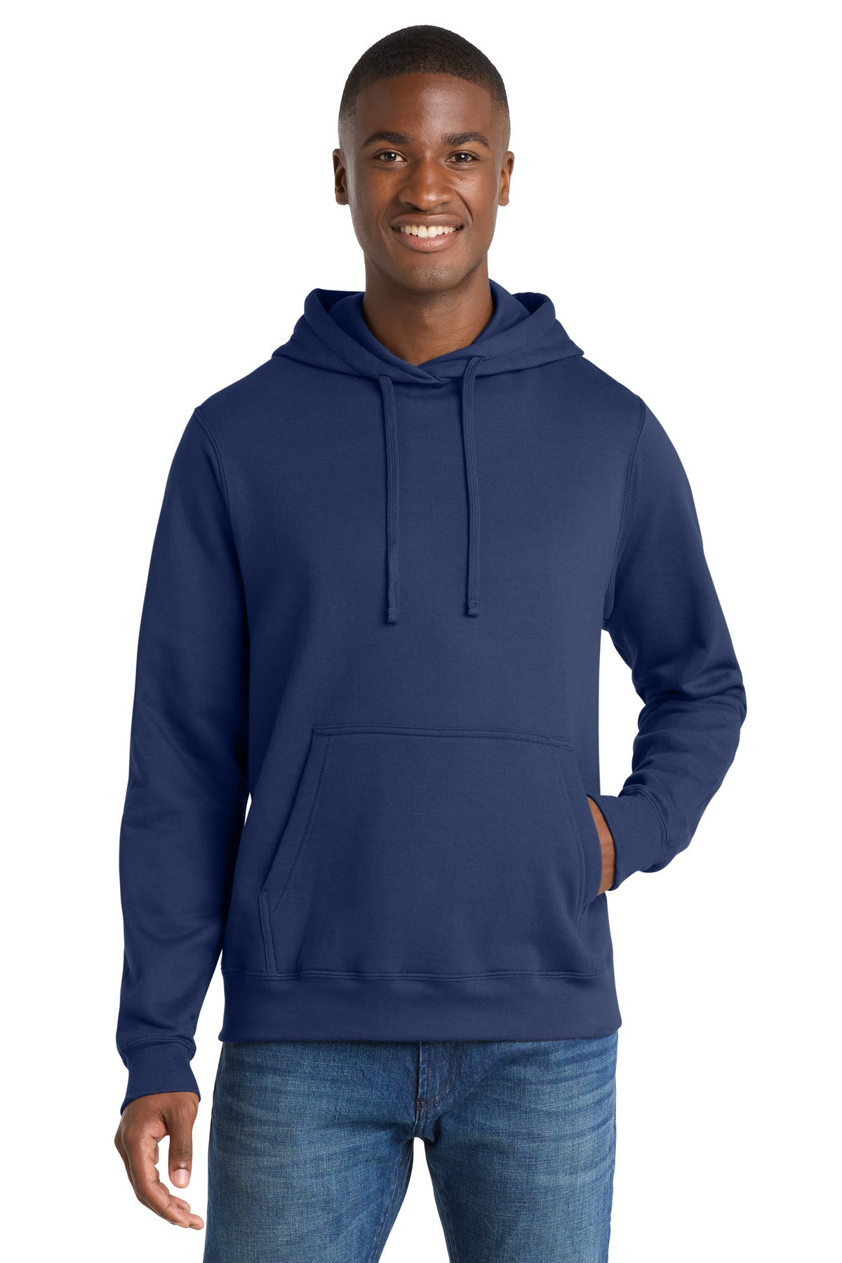 Port & Company Fan Favorite Fleece Pullover Hooded Sweatshirt – Team Navy