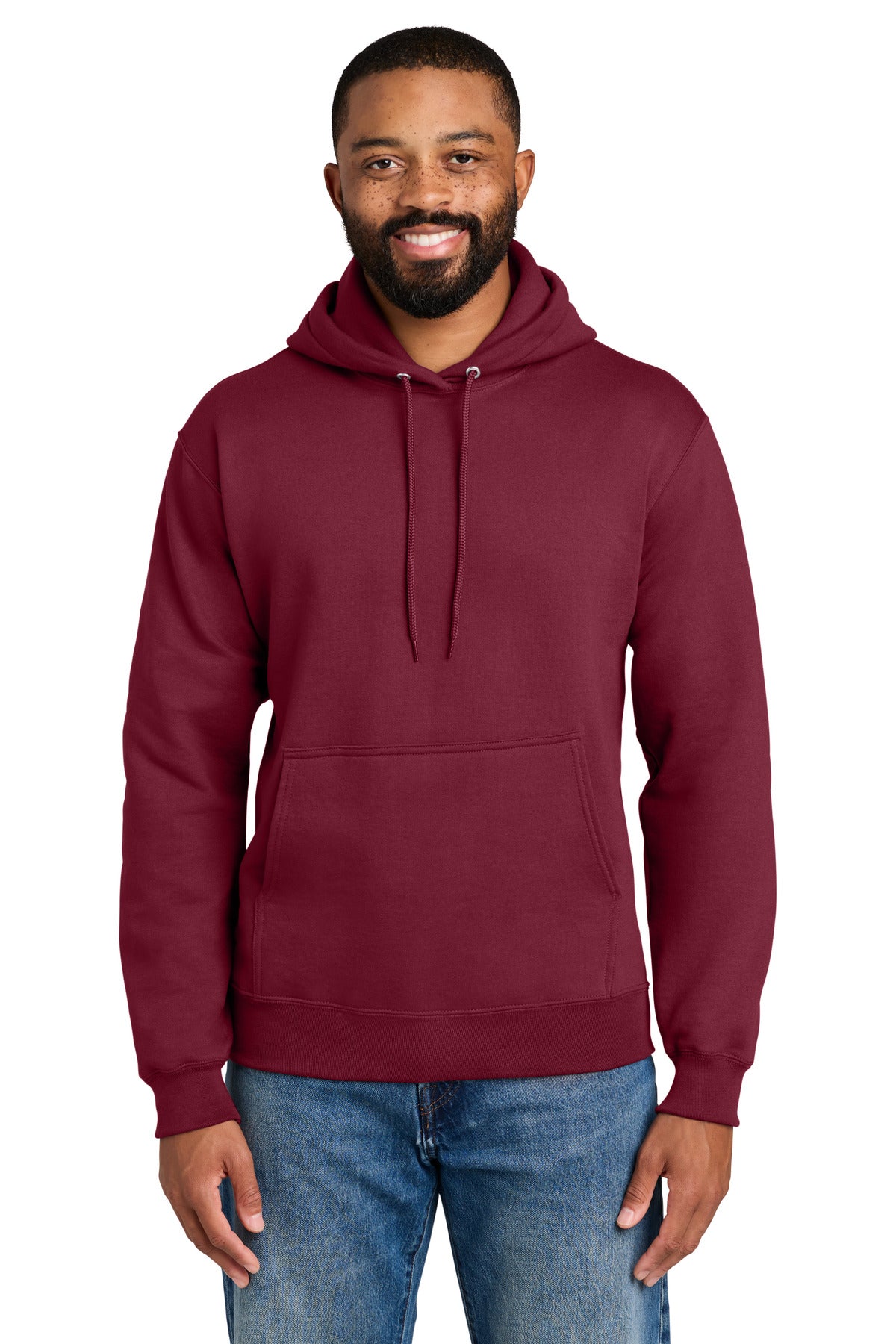 Port & Company Essential Fleece Pullover Hooded Sweatshirt – Cardinal