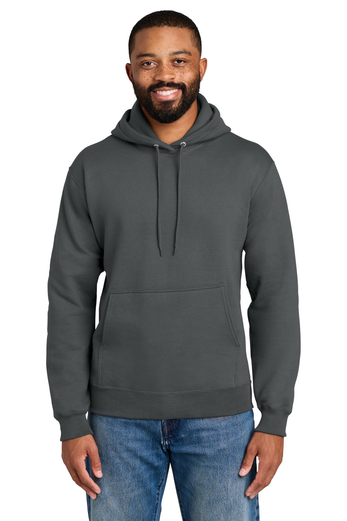 Port & Company Essential Fleece Pullover Hooded Sweatshirt – Charcoal