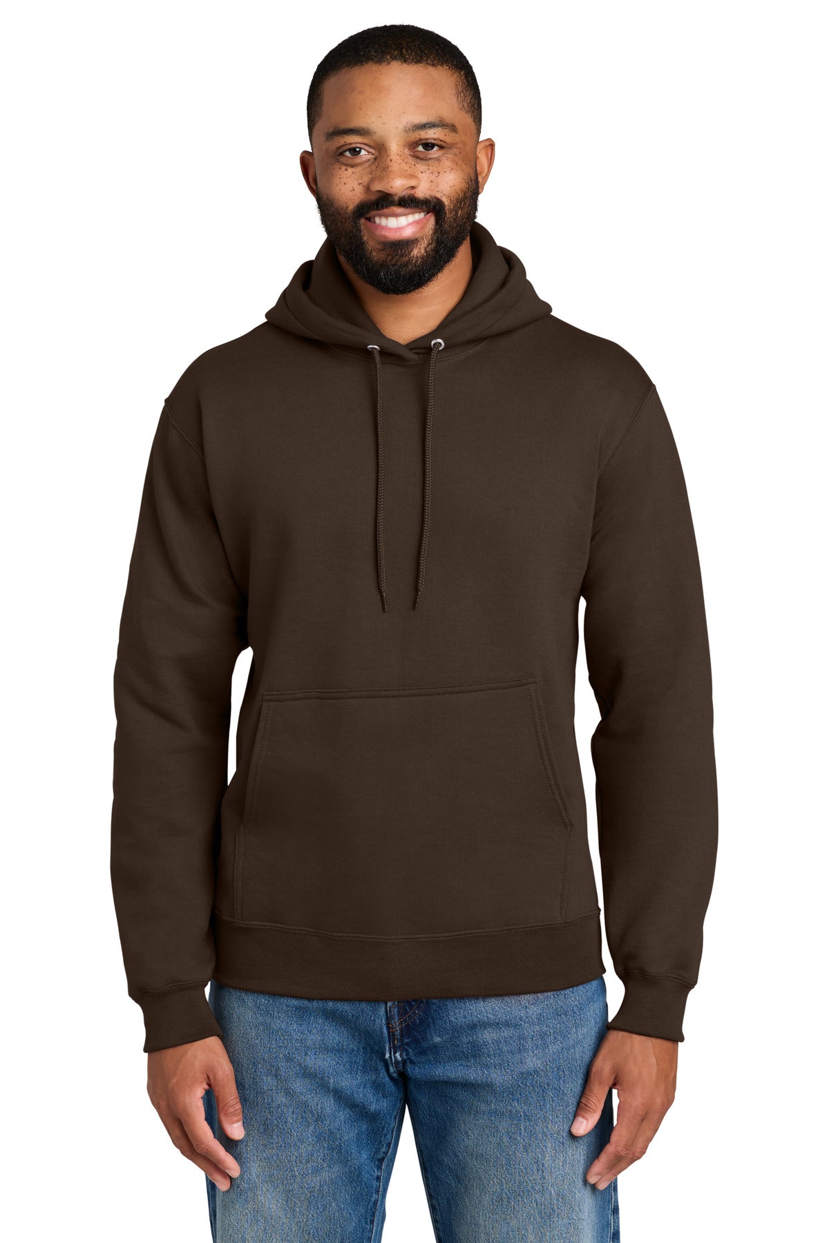 Port & Company Essential Fleece Pullover Hooded Sweatshirt – Dark Chocolate Brown