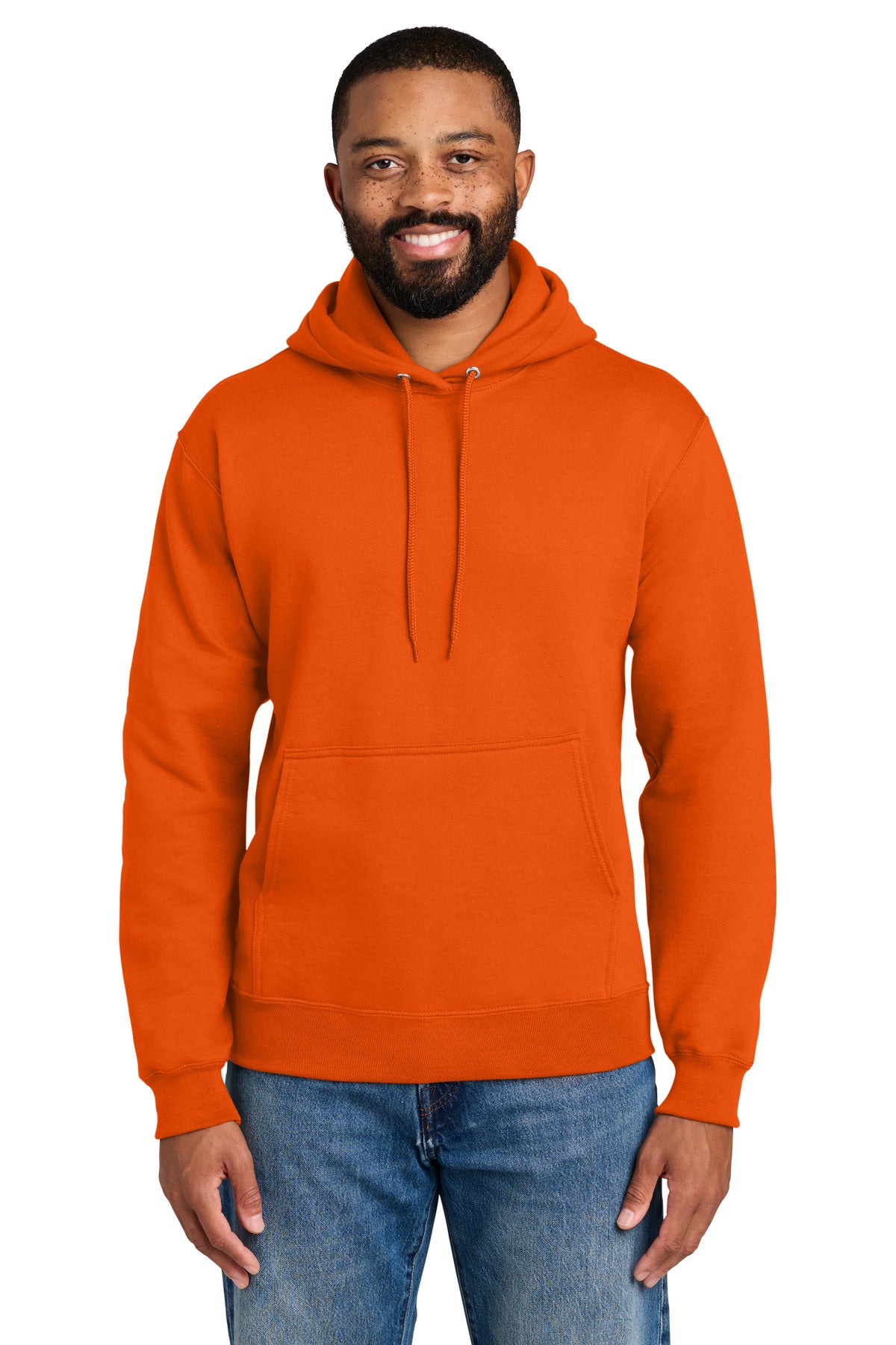 Port & Company Essential Fleece Pullover Hooded Sweatshirt – Orange