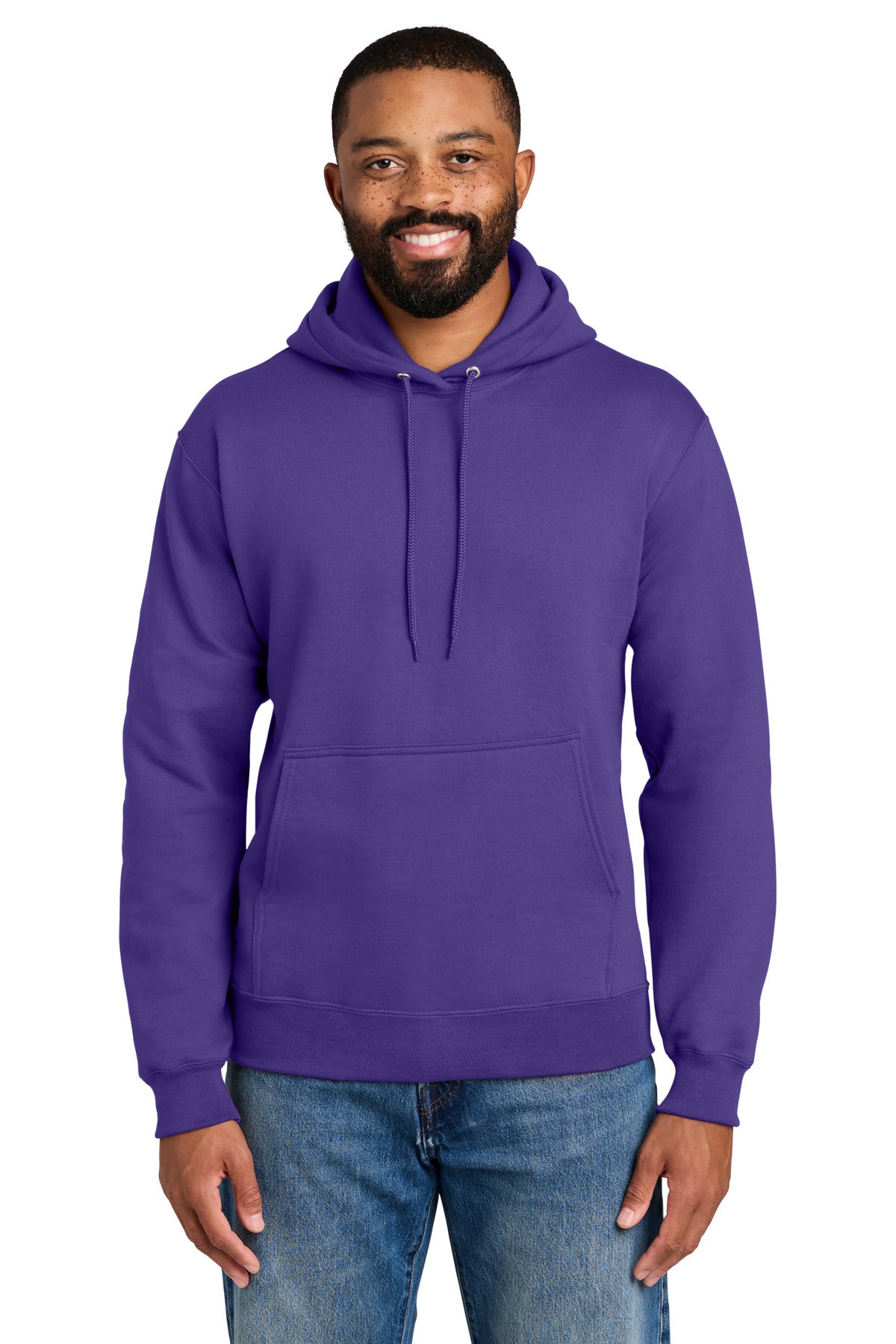 Port & Company Essential Fleece Pullover Hooded Sweatshirt – Purple