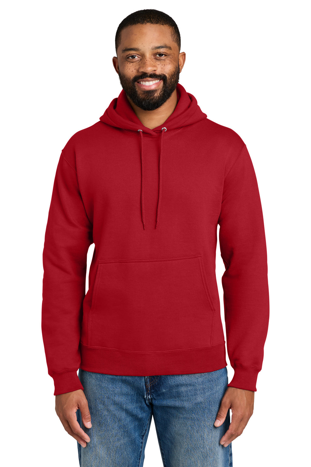 Port & Company Essential Fleece Pullover Hooded Sweatshirt – Red