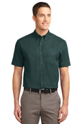 Port Authority Short Sleeve Easy Care Shirt – Dark Green/Navy