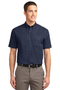 Port Authority Short Sleeve Easy Care Shirt – Navy/Light Stone