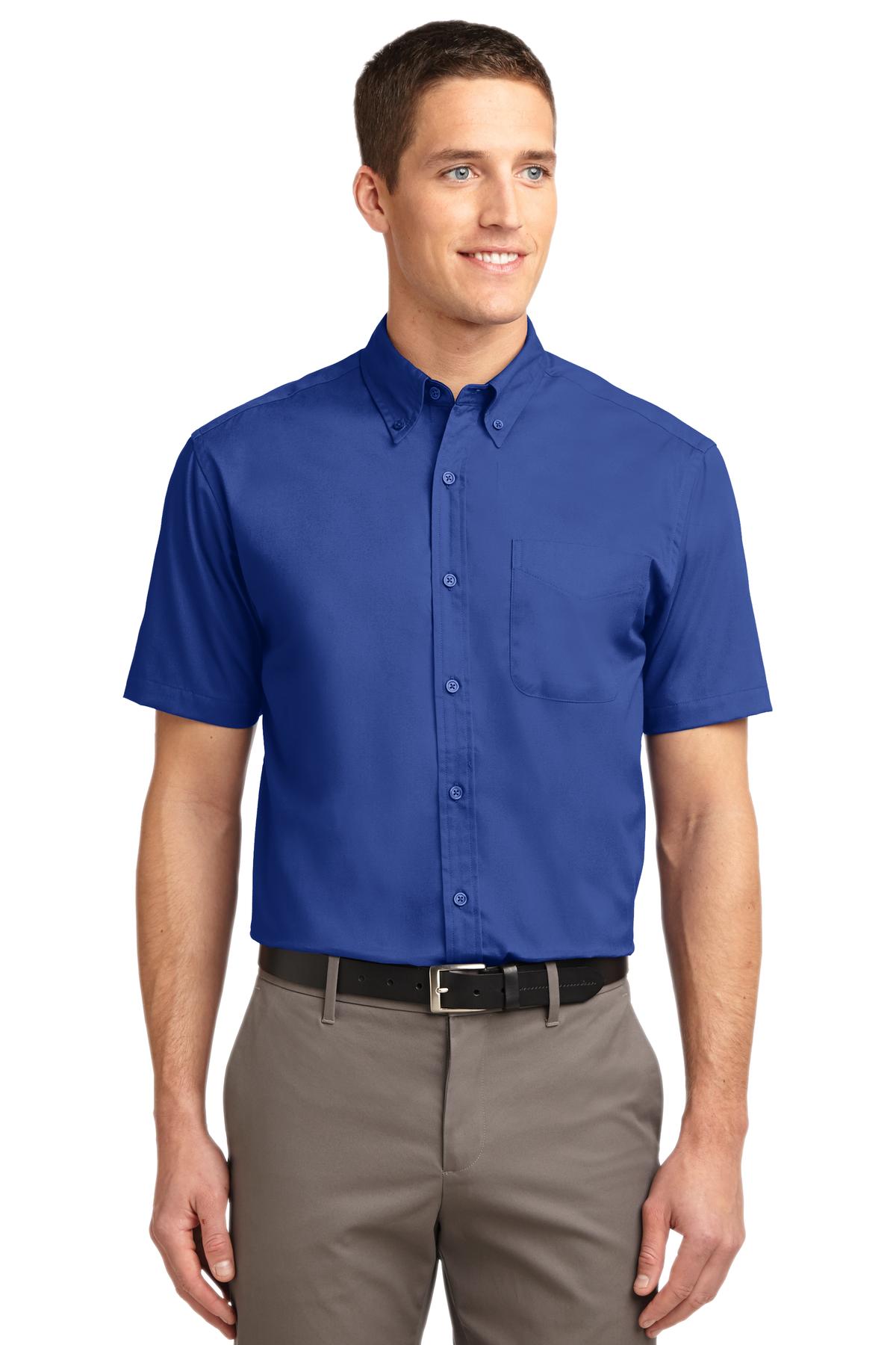 Port Authority Short Sleeve Easy Care Shirt – Royal/Classic Navy