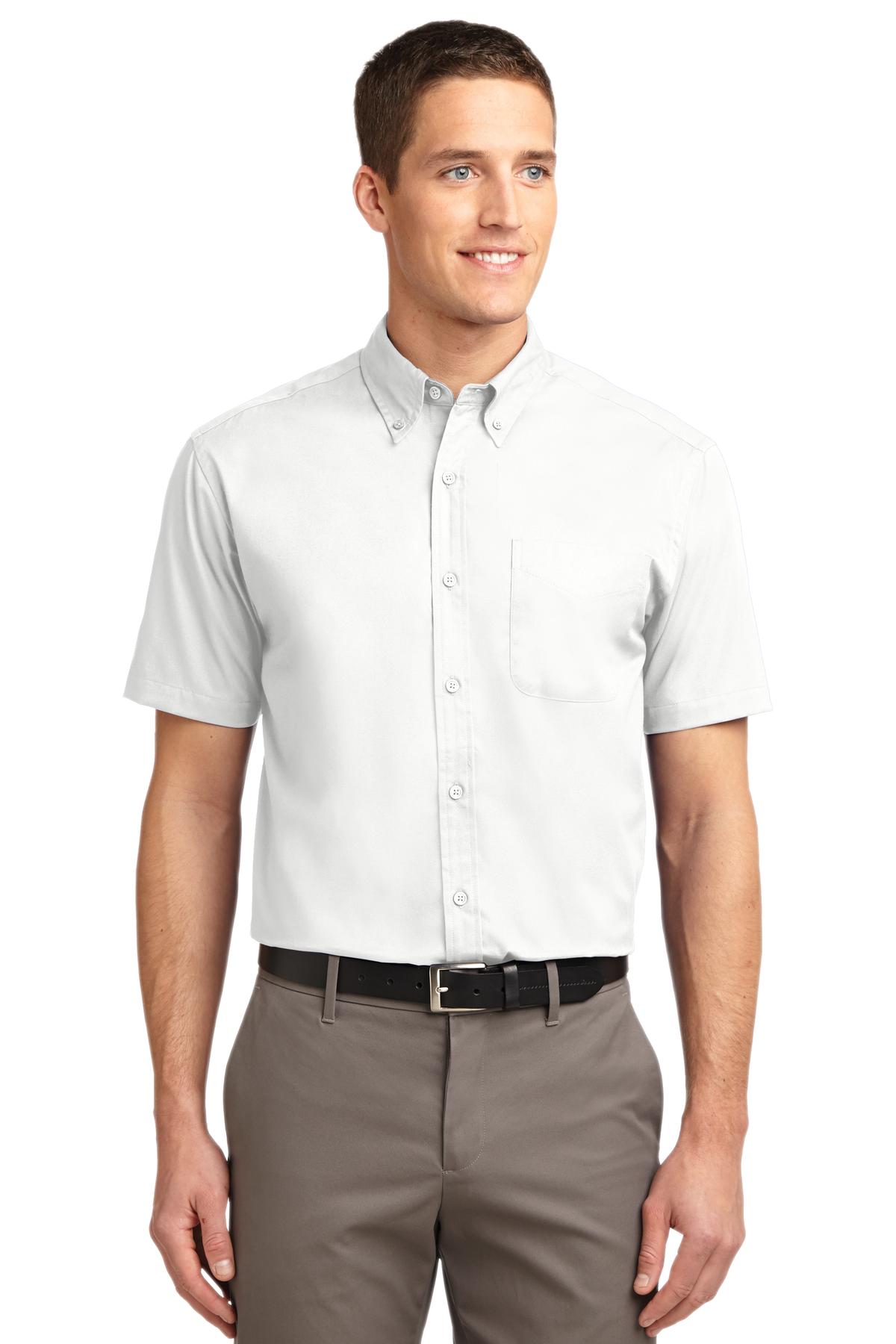 Port Authority Short Sleeve Easy Care Shirt – White/Light Stone
