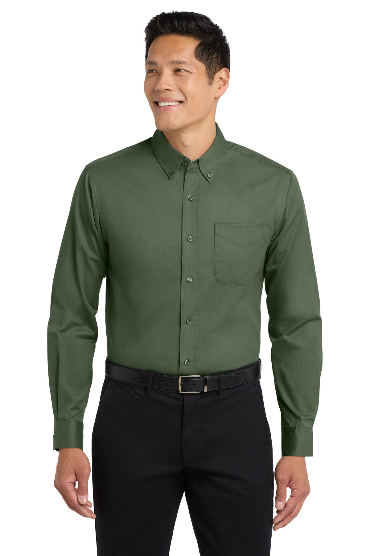 Port Authority Long Sleeve Easy Care Shirt – Clover Green