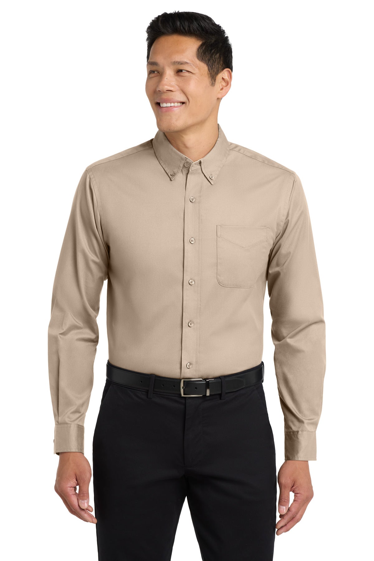 Port Authority Long Sleeve Easy Care Shirt – Stone