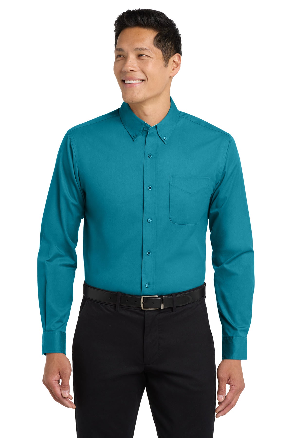 Port Authority Long Sleeve Easy Care Shirt – Teal Green