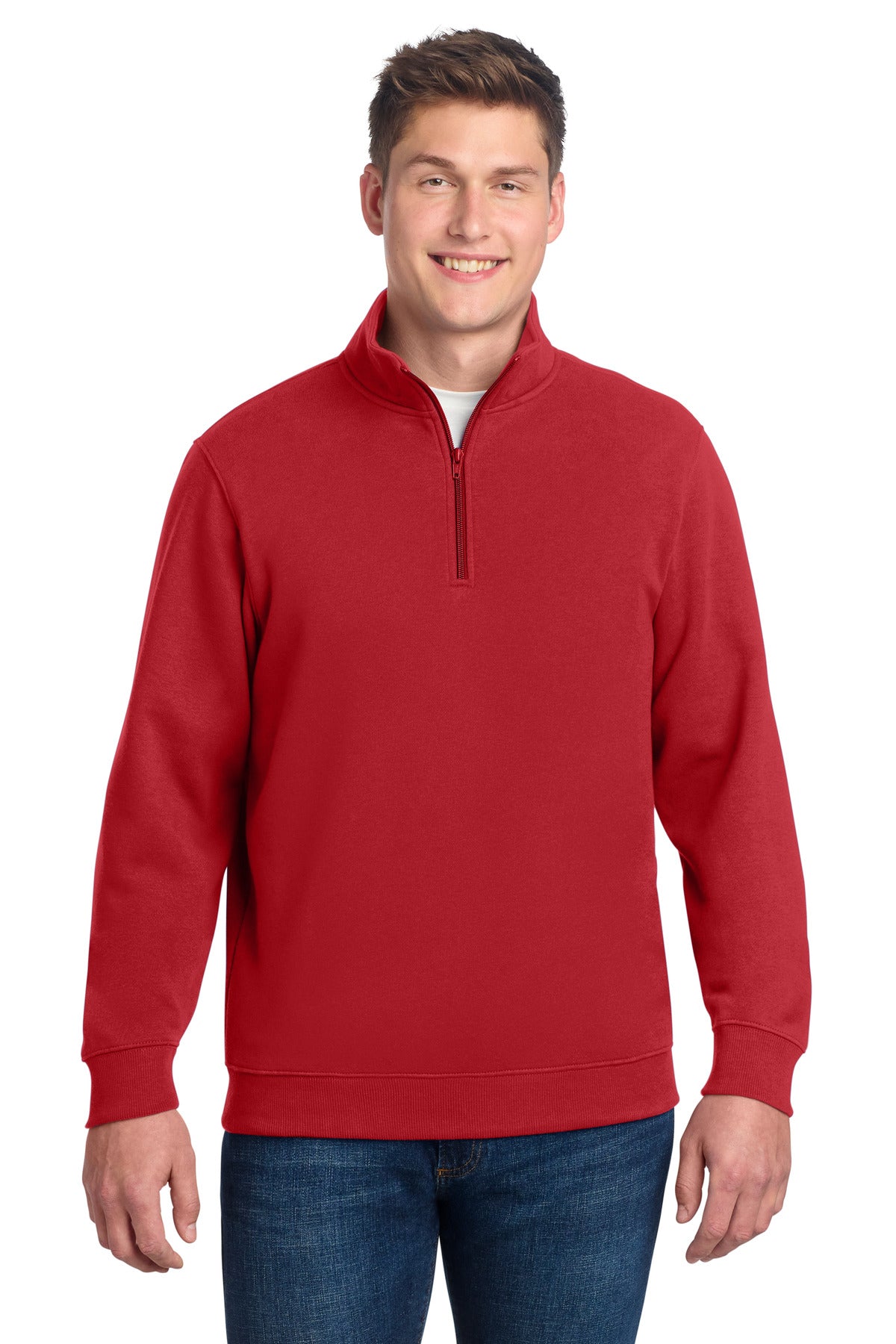 Sport-Tek 1/4-Zip Sweatshirt – True Red