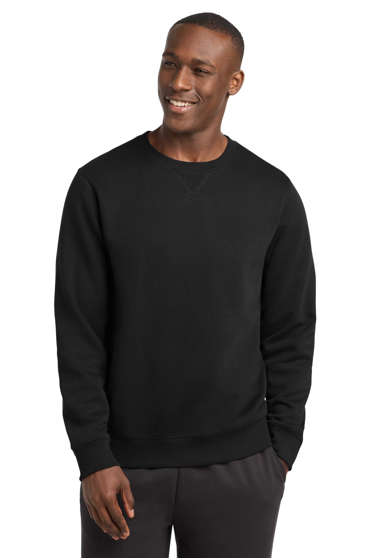 Sport-Tek Crewneck Sweatshirt – Black – front