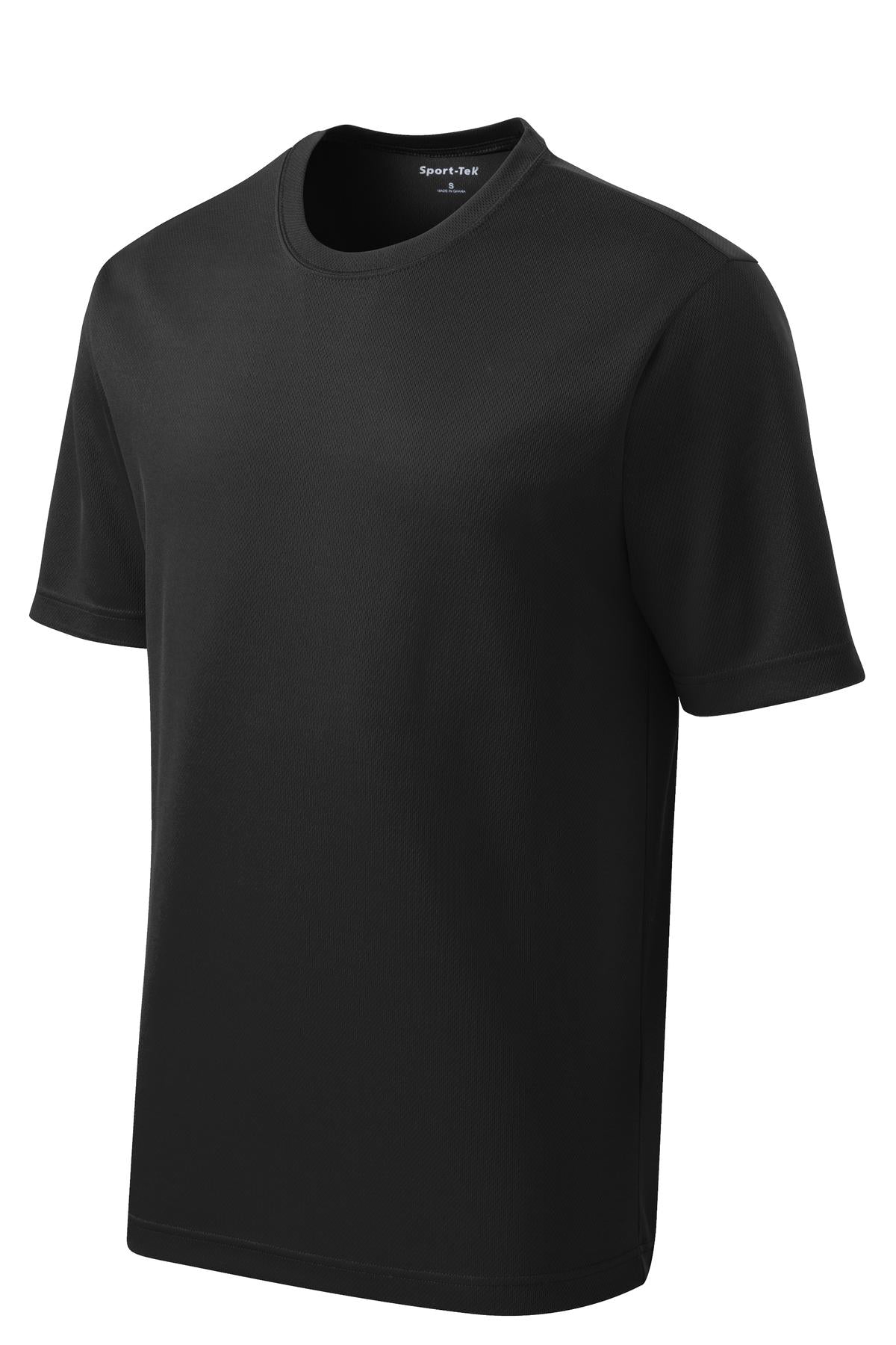 Sport-Tek PosiCharge RacerMesh Tee – Black – flat front
