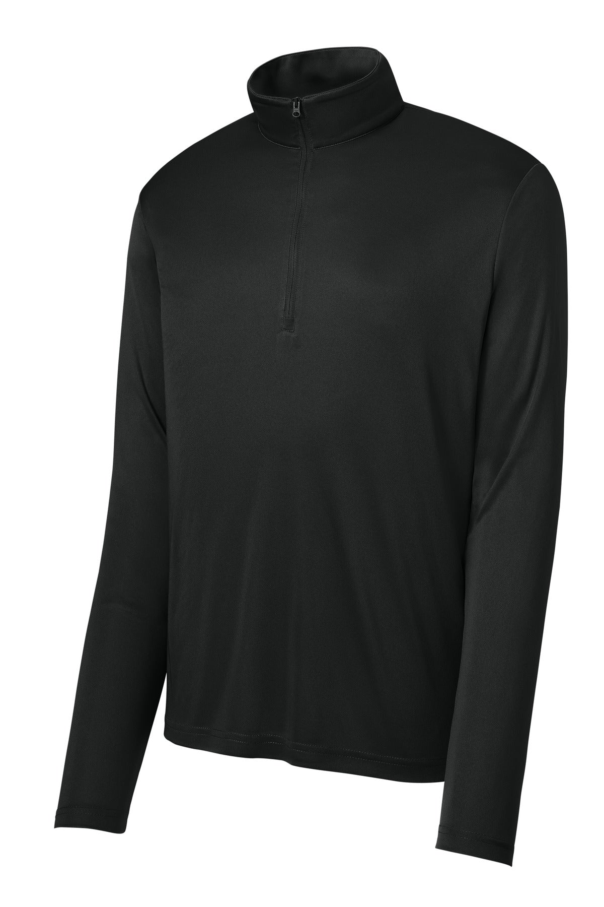 Sport-Tek PosiCharge Competitor 1/4-Zip Pullover – Black – flat front