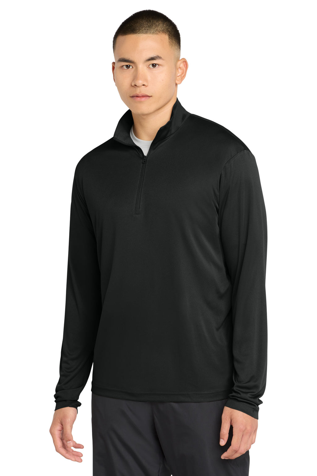 Sport-Tek PosiCharge Competitor 1/4-Zip Pullover – Black – front