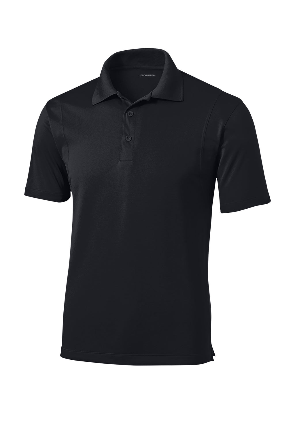 Sport-Tek Micropique Sport-Wick Polo – Black – flat front